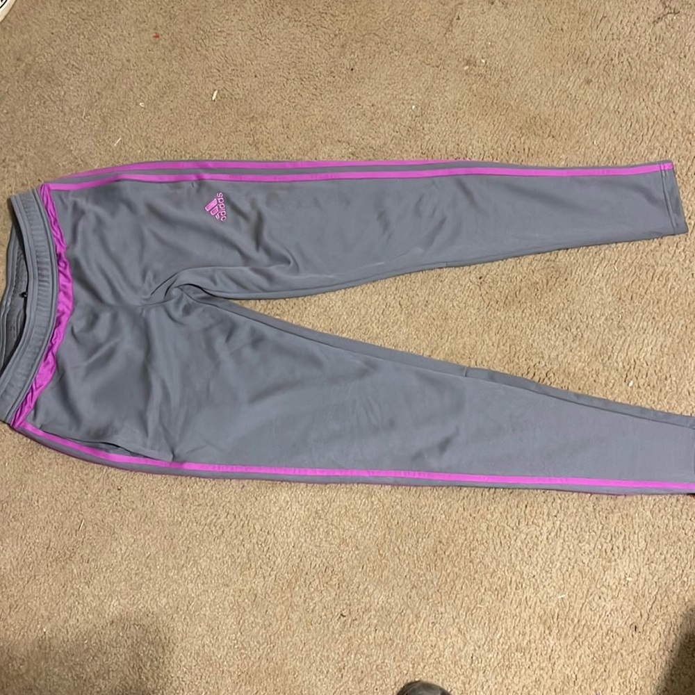 Adidas’s women’s gray with purple lines